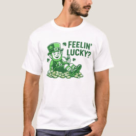 Camiseta ¿Sientes Suerte? Retrol Leprechaun Día de San Patr
