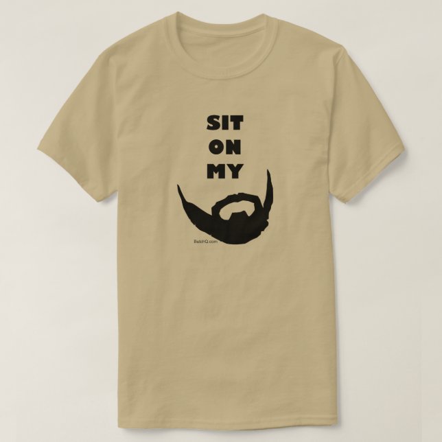 Camiseta Siéntese En Mi Amante De La Barba (Diseño del anverso)