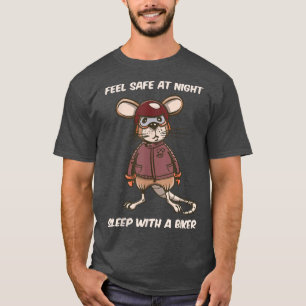 Camiseta Siéntete Salvar De Noche, Dormir Con Un Motociclis