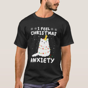 Camiseta Siento a los Navidades ansiedad Graciosa Anti-Navi