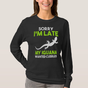 Camiseta Siento haber llegado tarde a mi iguana quería char