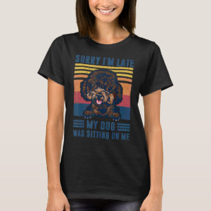 Camiseta Siento haber tardado en que mi perro estaba sentad