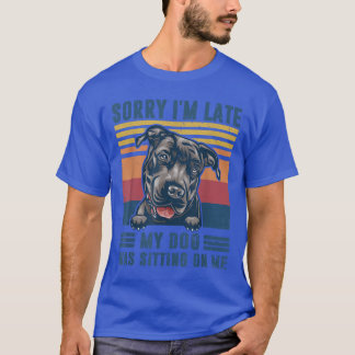 Camiseta Siento haber tardado en que mi perro estaba sentad