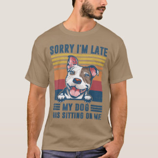 Camiseta Siento haber tardado en que mi perro estaba sentad
