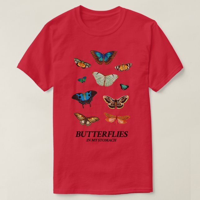 Camiseta Siento mariposas en mi Stomach (Diseño del anverso)