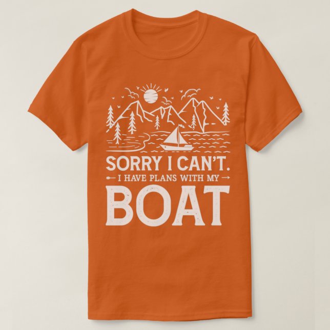 Camiseta Siento no poder tener planes con mi barco1 (Diseño del anverso)