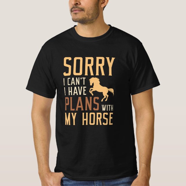 Camiseta Siento no poder tener planes con mi caballo (Anverso)