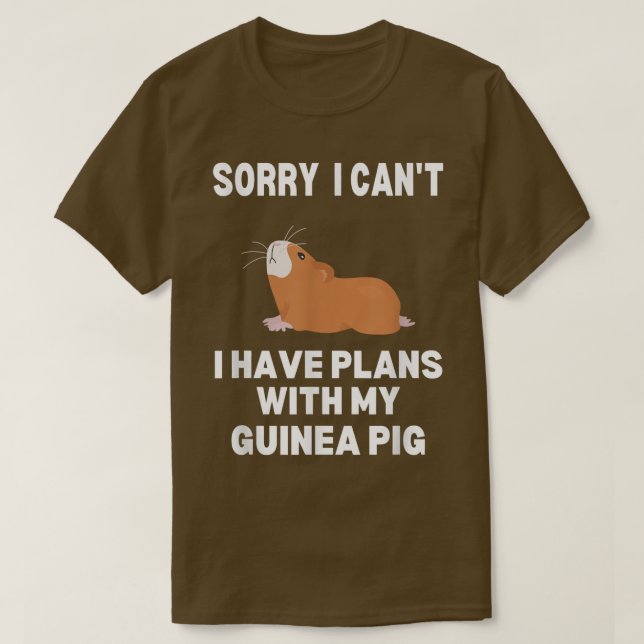 Camiseta Siento no poder tener planes con mi cerdo guineano (Diseño del anverso)