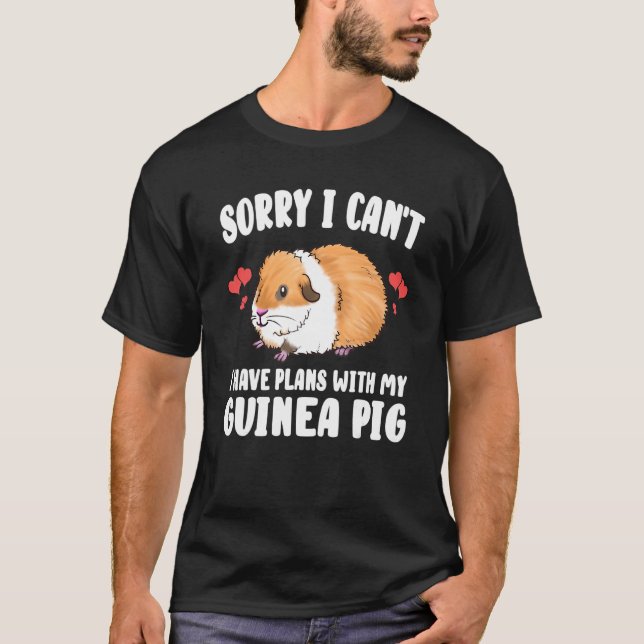 Camiseta Siento no poder tener planes con mi cerdo guineano (Anverso)