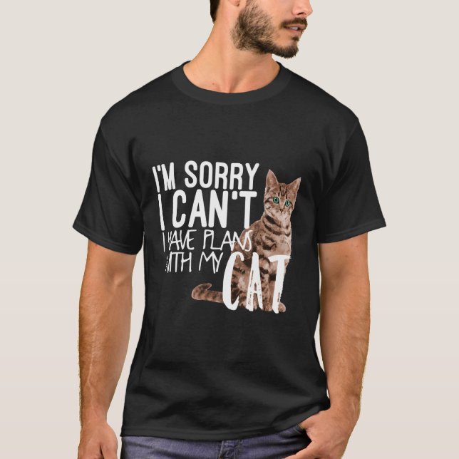 Camiseta Siento No Poder Tener Planes Con Mi Gato (Anverso)