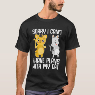 Camiseta Siento no poder tener planes con mi gato Animal De