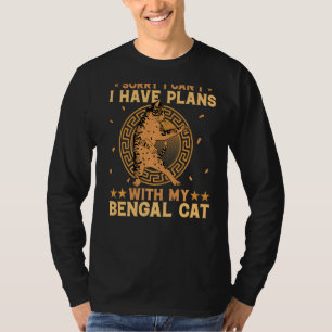 Camiseta Siento no poder tener planes con mi gato bengalí