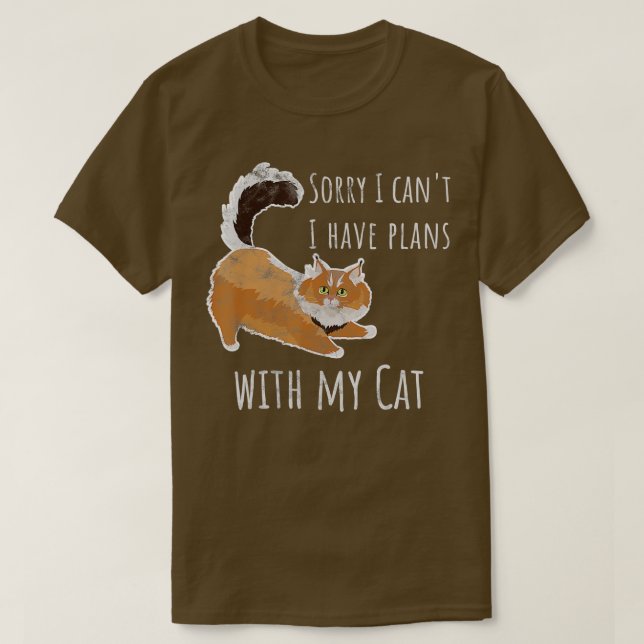 Camiseta Siento no poder tener planes con mi Gato Lover (Diseño del anverso)