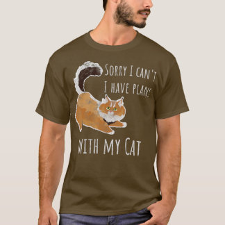 Camiseta Siento no poder tener planes con mi Gato Lover