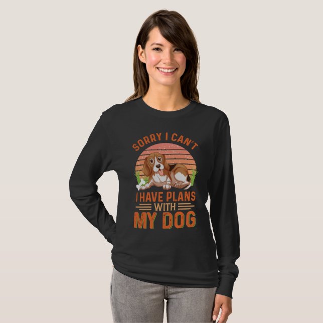 Camiseta Siento no poder tener planes con mi perro (Anverso completo)