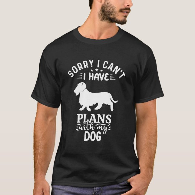 Camiseta Siento No Poder Tener Planes Con Mi Perro Con Cabl (Anverso)