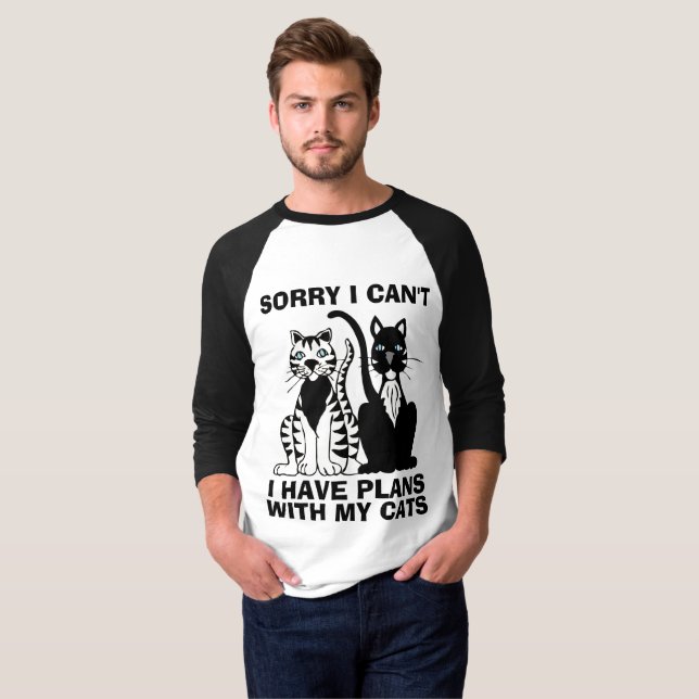 Camiseta Siento no poder tener planes con mis CATS, camiset (Anverso completo)