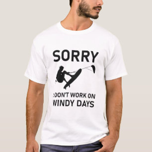 Camiseta Siento no trabajar en días ventosos - Kitesurfing