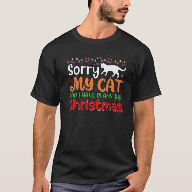 Camiseta Siento Que Mi Gato Y Yo Tenemos Planes Para Este N (Anverso)