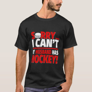 Camiseta Siento que mi marido tenga hockey - Divertida muje