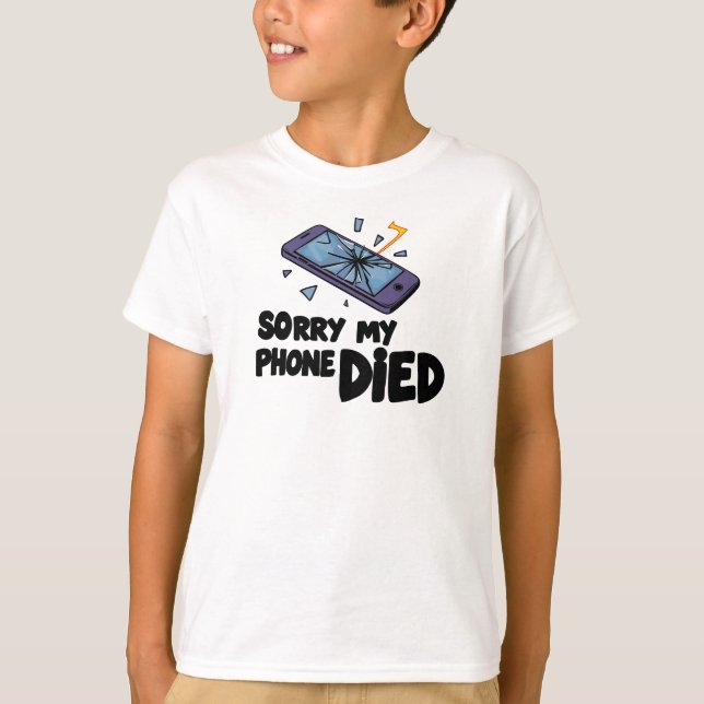 Camiseta Siento que mi teléfono haya muerto (Anverso)