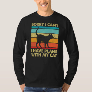 Camiseta Siento Tener Planes Con Mi Gato Dama