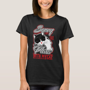 Camiseta Siento tener planes con mi gato para mujeres