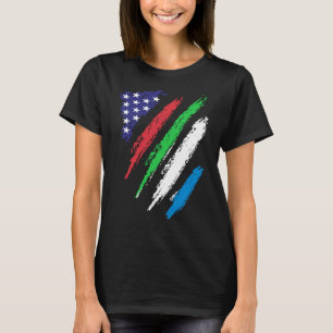 Camiseta Sierra Leona Americana Bandera Grosera Patriota de