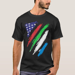 Camiseta Sierra Leona Americana Bandera Grosera Patriota de