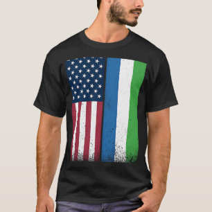 Camiseta Sierra Leona Banderas estadounidenses de Sierra Le