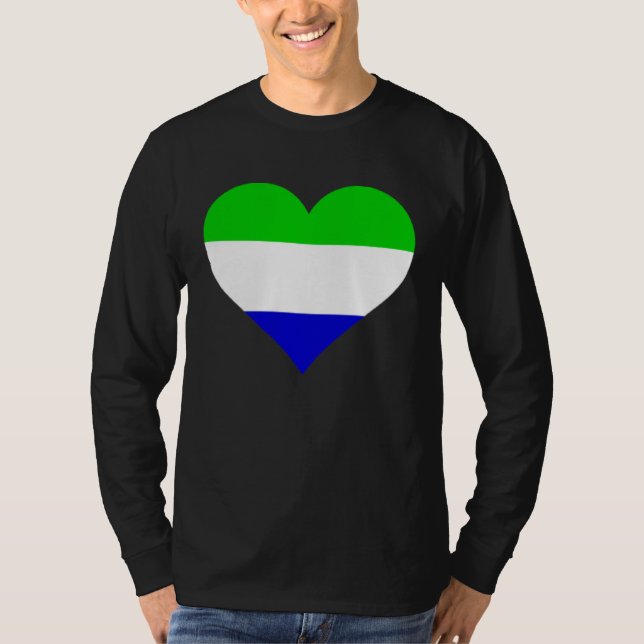 Camiseta Sierra Leone Flag Heart Sierra Leone Gifts Love Si (Anverso)