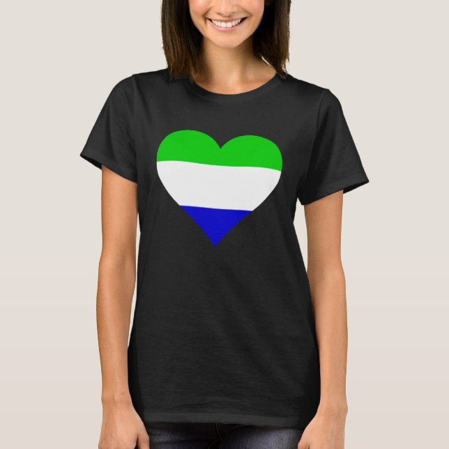 Camiseta Sierra Leone Flag Heart Sierra Leone Gifts Love Si (Anverso)