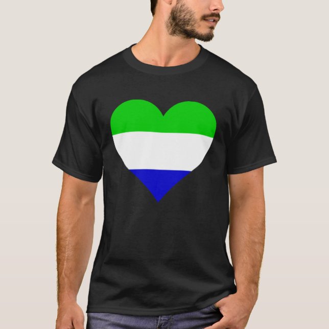 Camiseta Sierra Leone Flag Heart Sierra Leone Gifts Love Si (Anverso)