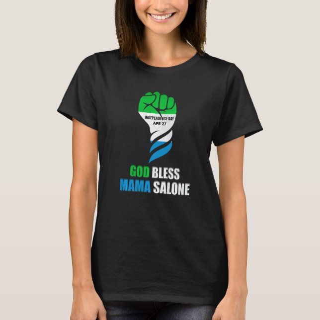 Camiseta Sierra Leone Independence Home God Bless Mama Salo (Anverso)