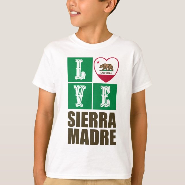 Camiseta Sierra Madre Corazón de Bandera de la República de (Anverso)
