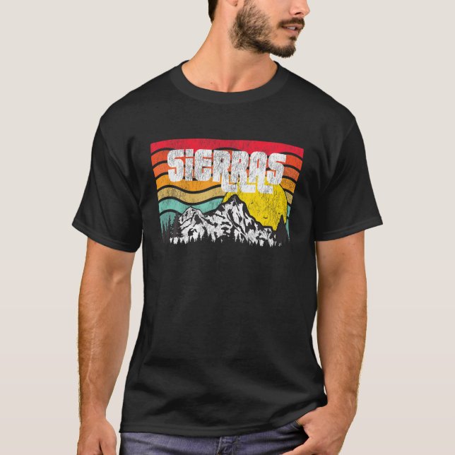 Camiseta Sierra Montañas Altas Sierras Bosques Vintage Suns (Anverso)