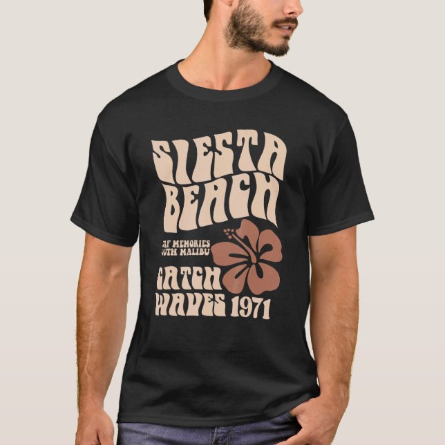 Camiseta Siesta Beach Surf Recuerdos South Malibu Catch Wav (Anverso)