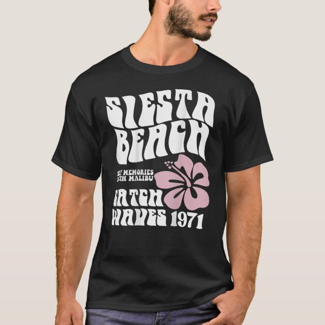 Camiseta Siesta Beach Surf Recuerdos South Malibu Catch Wav (Anverso)