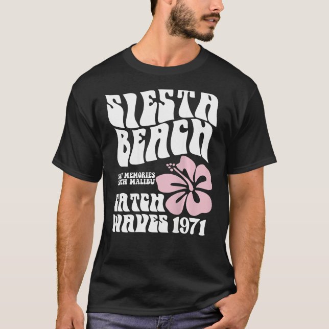 Camiseta Siesta Beach Surf Recuerdos South Malibu Catch Wav (Anverso)