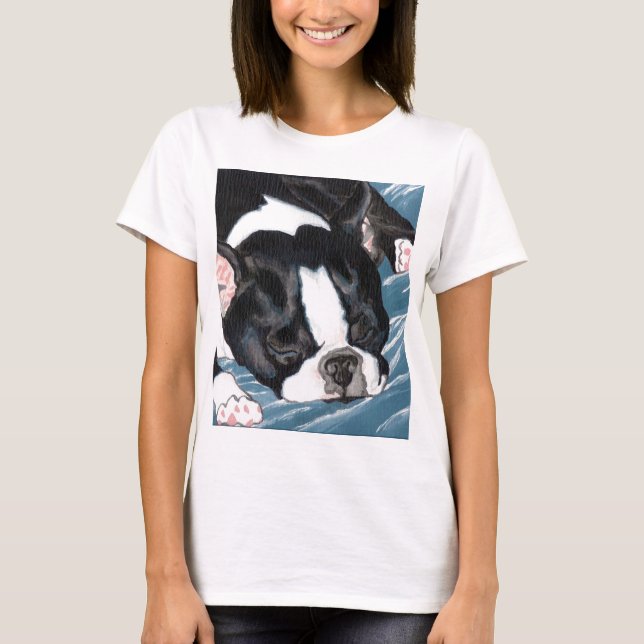 Camiseta Siesta de Boston Terrier (Anverso)