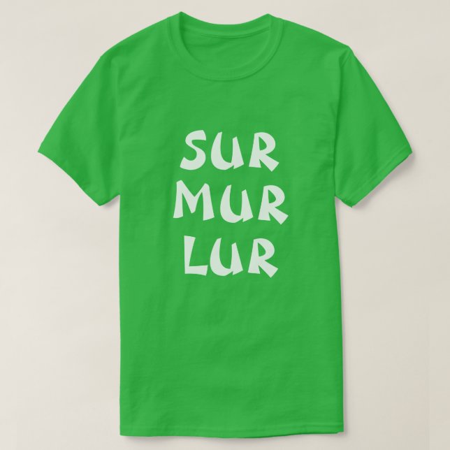 Camiseta siesta de pared agria en verde noruego (Diseño del anverso)