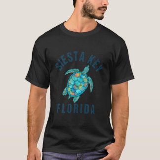 Camiseta Siesta Key Fl Beach Sea Turtle Illustration