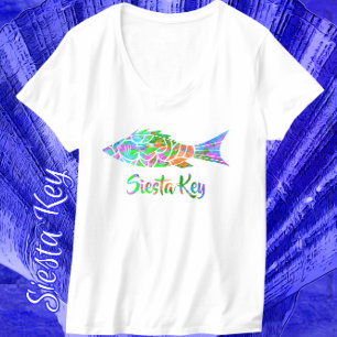 Camiseta Siesta Key FL Colorful Fish