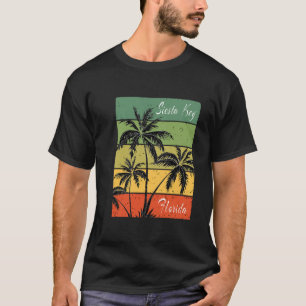 Camiseta Siesta Key Florida Playa Puesta de sol Vintage Rec