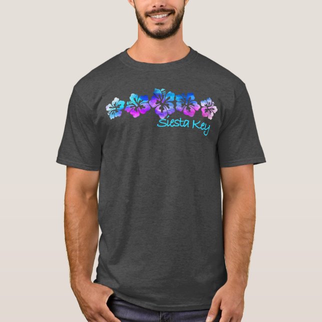 Camiseta Siesta Key Florida Tropical FlowerVacation Beach M (Anverso)
