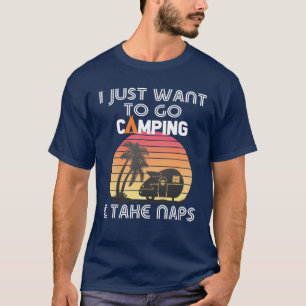 Camiseta Siestas divertidas de camping Amante de campamento