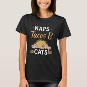 Camiseta Siestas Tacos Y Gatos Cinco De Mayo Amante De Los