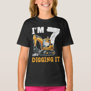 Camiseta Siete años 7.º cumpleaños Construcción de Digger B