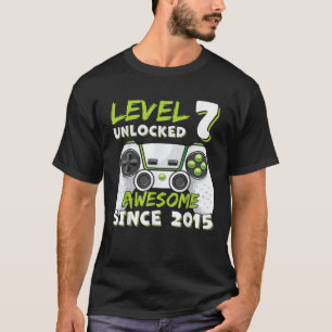 Camiseta Siete años BDay Son Boy Divertido jugador de 7 año