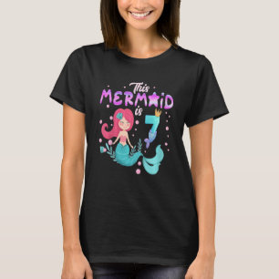 Camiseta Siete Años Esta Sirenita Es 7 Chicas 7 Años